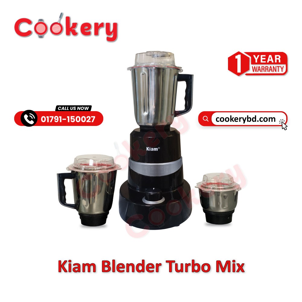 Blender Turbo Mix 1200W- Black & Silver