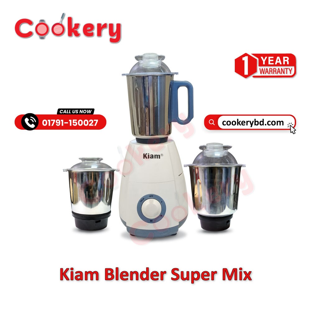 Blender Super Mix 1000W- White & Blue